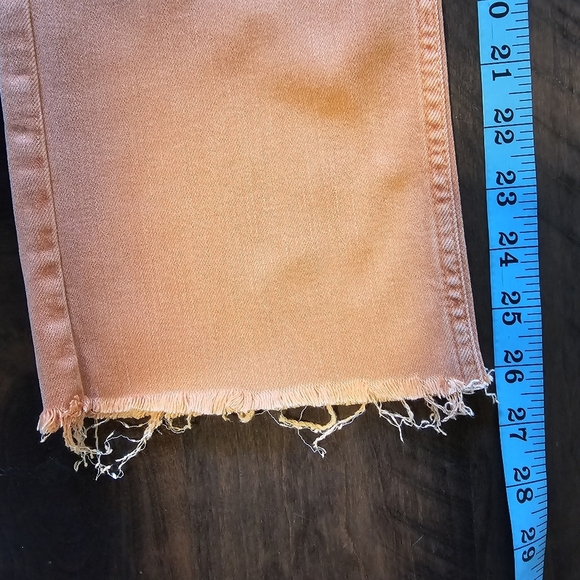 Pilcro & the Letterpress x Anthro High Rise Crop Bootcut Jeans, Size 29, Orange - Picture 14 of 14